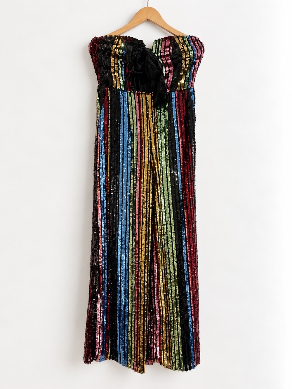Strapless Multicolor Sequin One-Piece Bodysuit